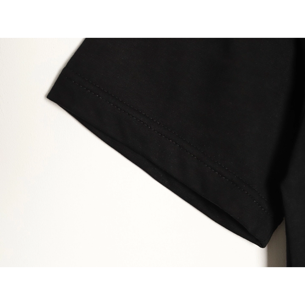 Moncler Embroidered Black Label Logo Short-Sleeve T-Shirt TSK1,Moncler