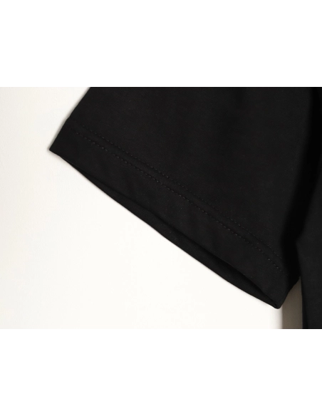 Moncler Embroidered Black Label Logo Short-Sleeve T-Shirt TSK1,Moncler
