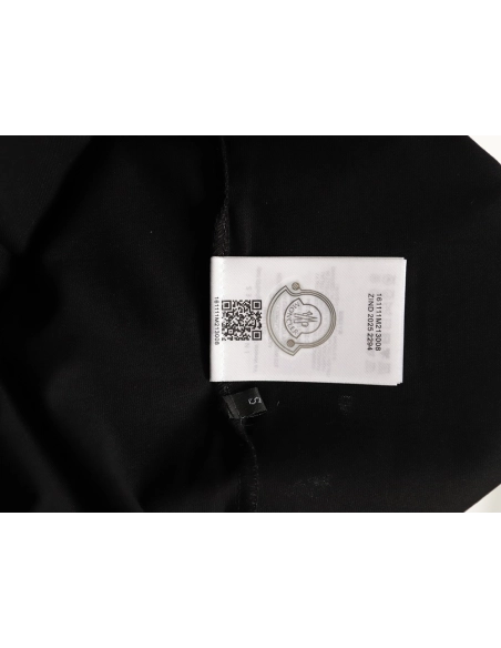 Moncler Embroidered Black Label Logo Short-Sleeve T-Shirt TSK1,Moncler