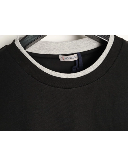 Moncler faux two-piece embroidered logo short-sleeved T-shirt TSK1,Moncler