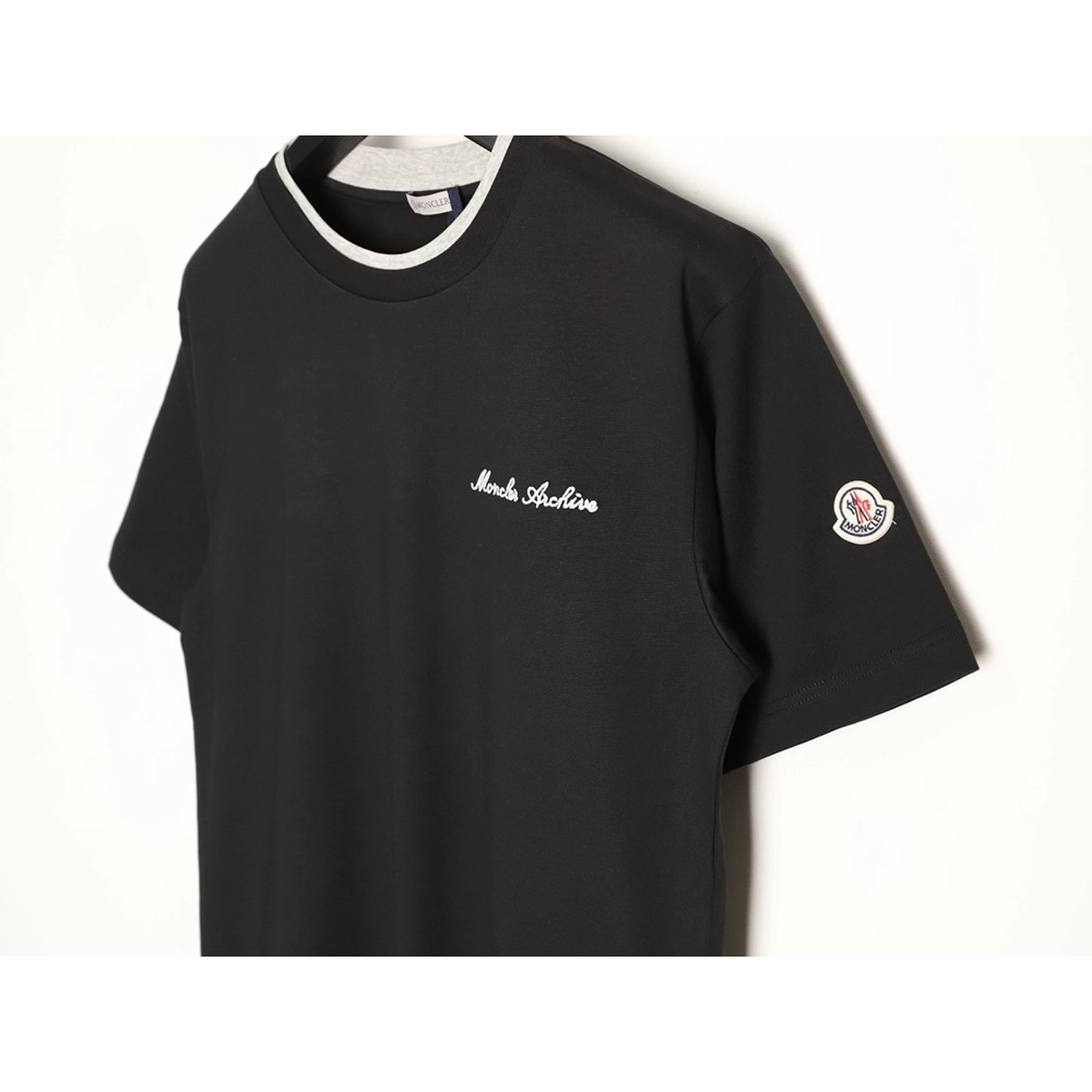 Moncler faux two-piece embroidered logo short-sleeved T-shirt TSK1,Moncler