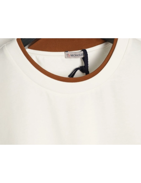 Moncler faux two-piece embroidered logo short-sleeved T-shirt,Moncler