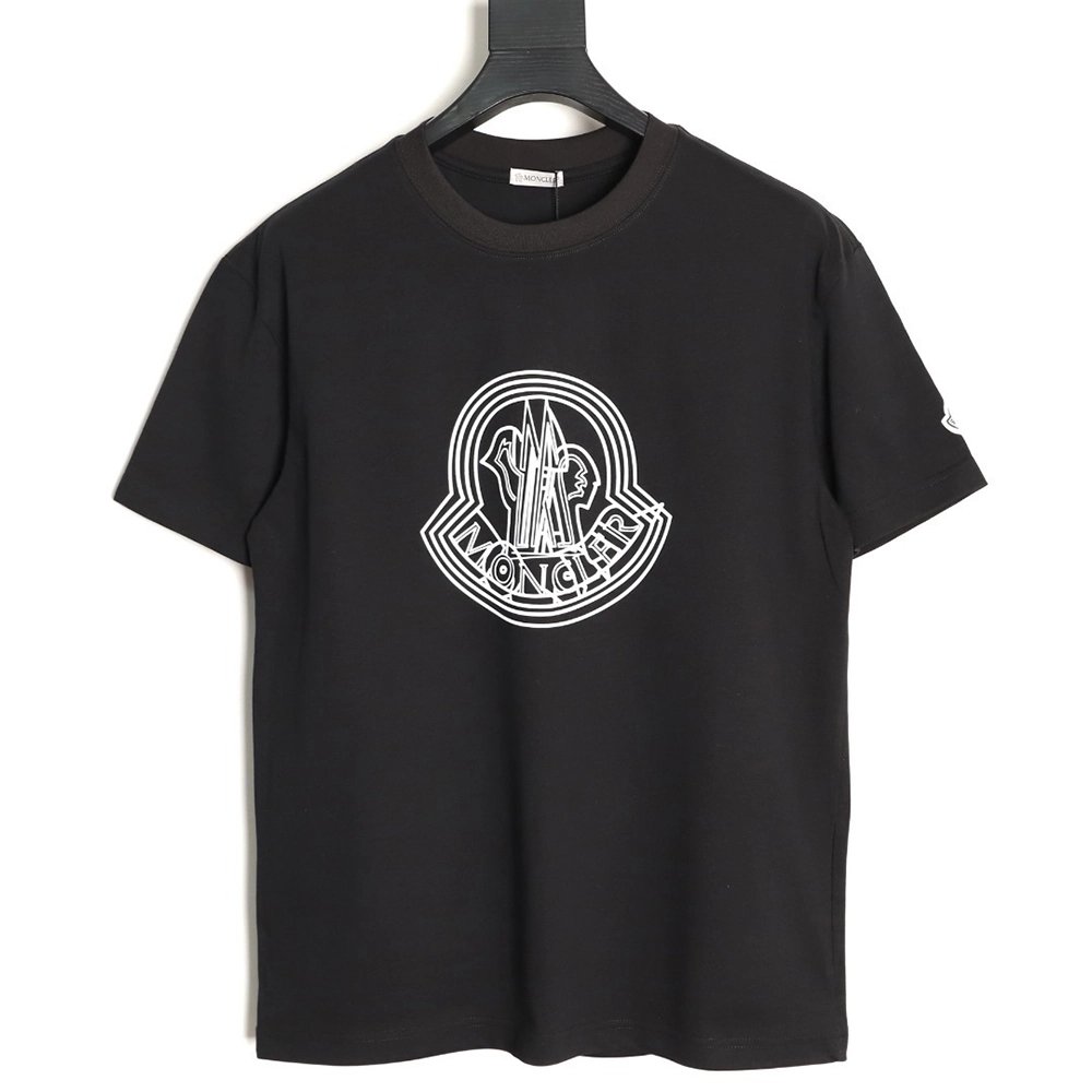 Moncler Overlapping Logo Print Short-Sleeve TSK1,Moncler