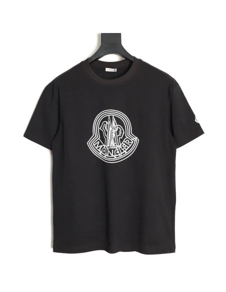 Moncler Overlapping Logo Print Short-Sleeve TSK1,Moncler