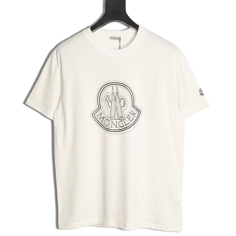 Moncler Overlapping Logo Print Short-Sleeve,Moncler