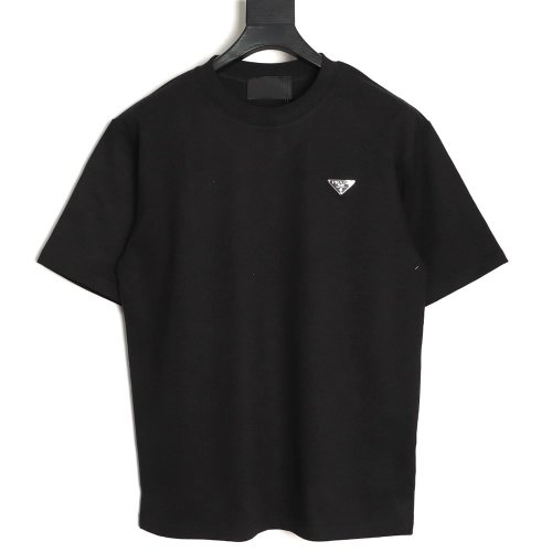 Prada classic triangle logo short-sleeved shirt TSK1,Prada