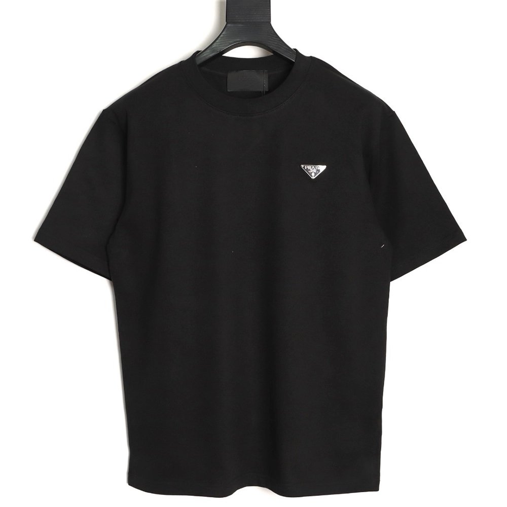Prada classic triangle logo short-sleeved shirt TSK1,Prada