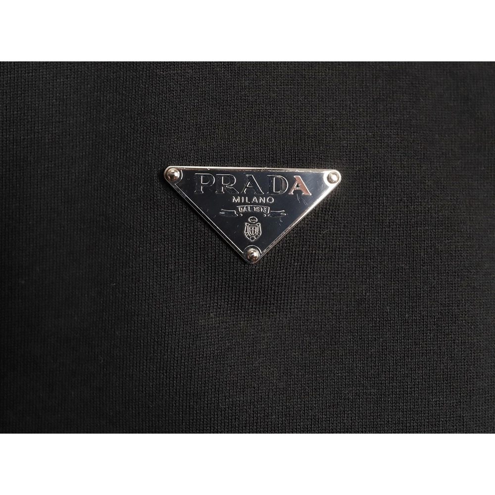 Prada classic triangle logo short-sleeved shirt TSK1,Prada
