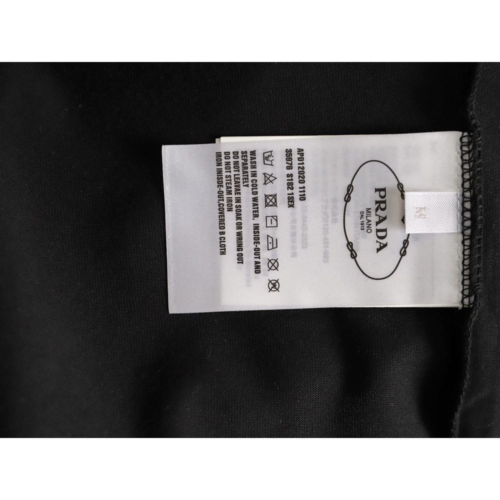Prada classic triangle logo short-sleeved shirt TSK1,Prada