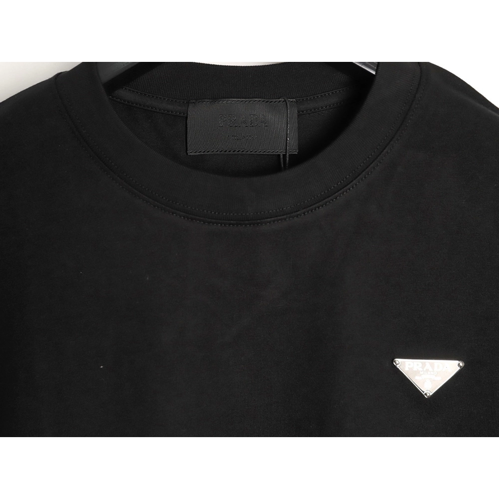 Prada classic triangle logo short-sleeved shirt TSK1,Prada