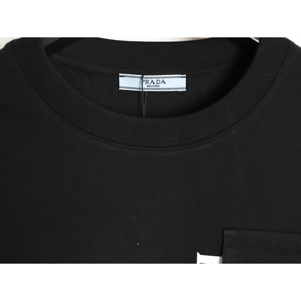 Prada letter print pocket triangle logo short-sleeved T-shirt TSK1,Prada