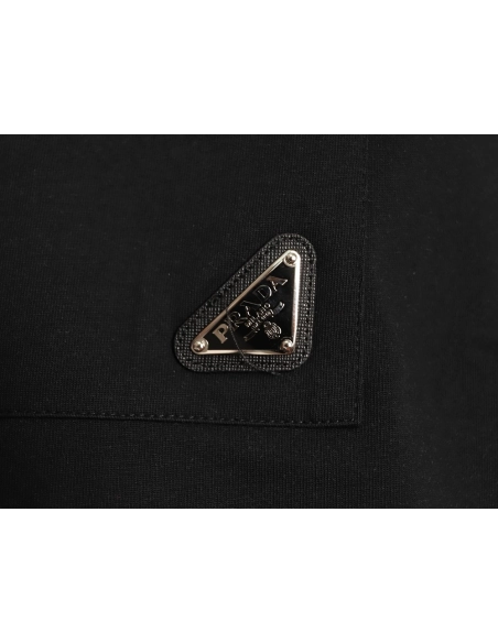 Prada letter print pocket triangle logo short-sleeved T-shirt TSK1,Prada