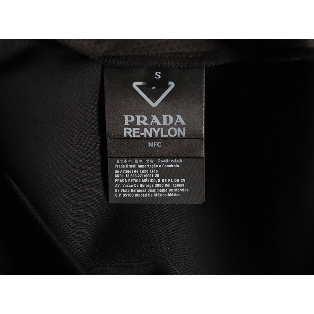 Prada Nylon Panelled Half-Zip Hoodie Jacket TSK1,Prada