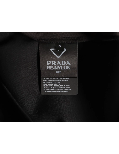 Prada Nylon Panelled Half-Zip Hoodie Jacket TSK1,Prada