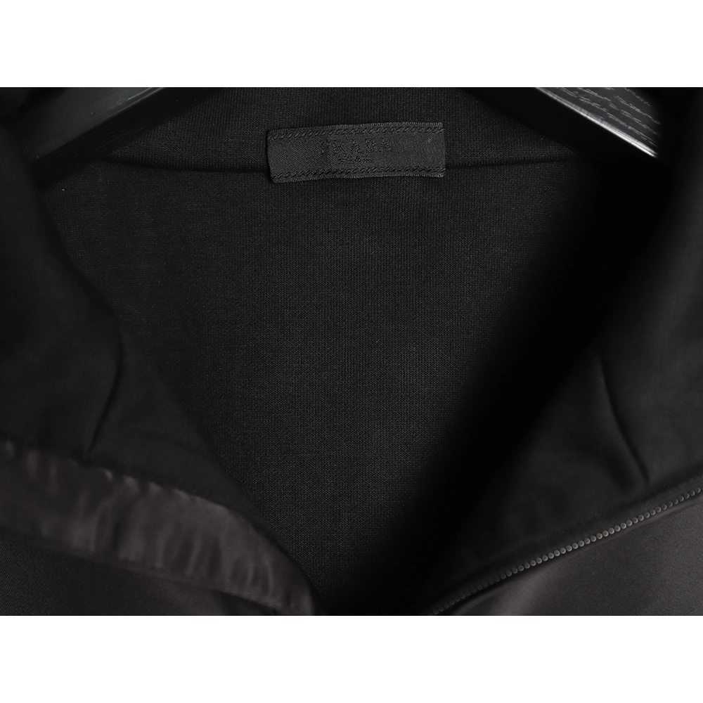 Prada Nylon Panelled Half-Zip Hoodie Jacket TSK1,Prada