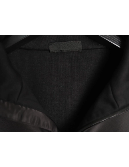 Prada Nylon Panelled Half-Zip Hoodie Jacket TSK1,Prada