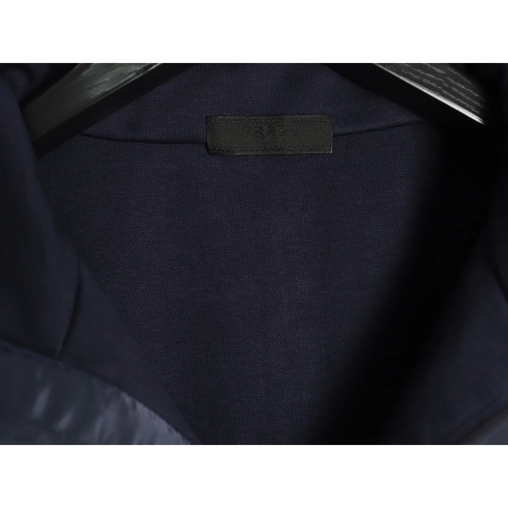 Prada Nylon Panelled Half-Zip Hoodie Jacket,Prada