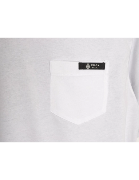 Prada Pocket Logo Color Block Reversible Short-Sleeve TSK1,Prada