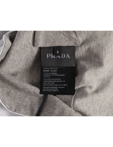 Prada Pocket Logo Color Block Reversible Short-Sleeve,Prada