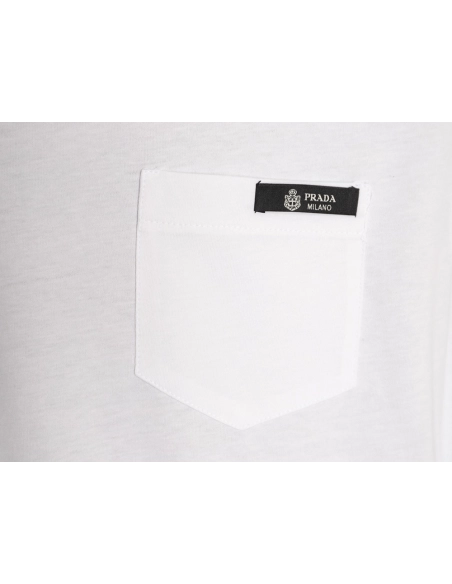 Prada Pocket Logo Color Block Reversible Short-Sleeve,Prada