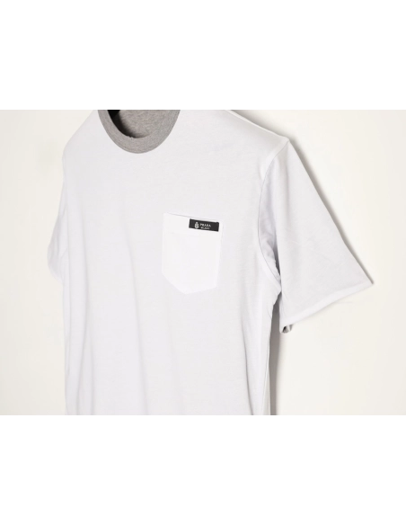 Prada Pocket Logo Color Block Reversible Short-Sleeve,Prada