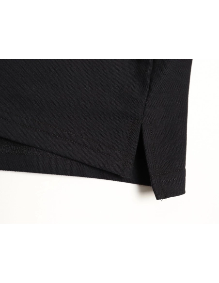 Prada Short-Sleeve Polo Shirt with Silver-Stamped Lettering on Cuffs TSK1,Prada