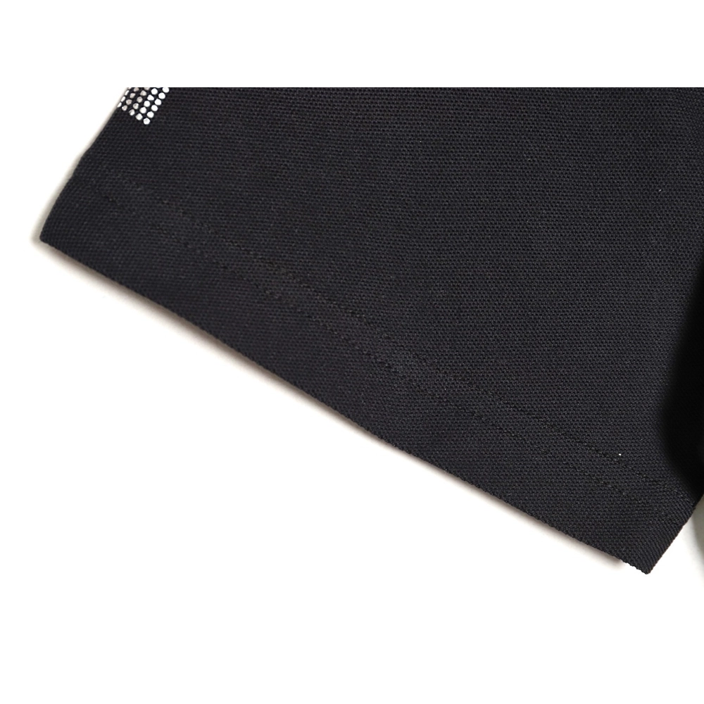 Prada Short-Sleeve Polo Shirt with Silver-Stamped Lettering on Cuffs TSK1,Prada