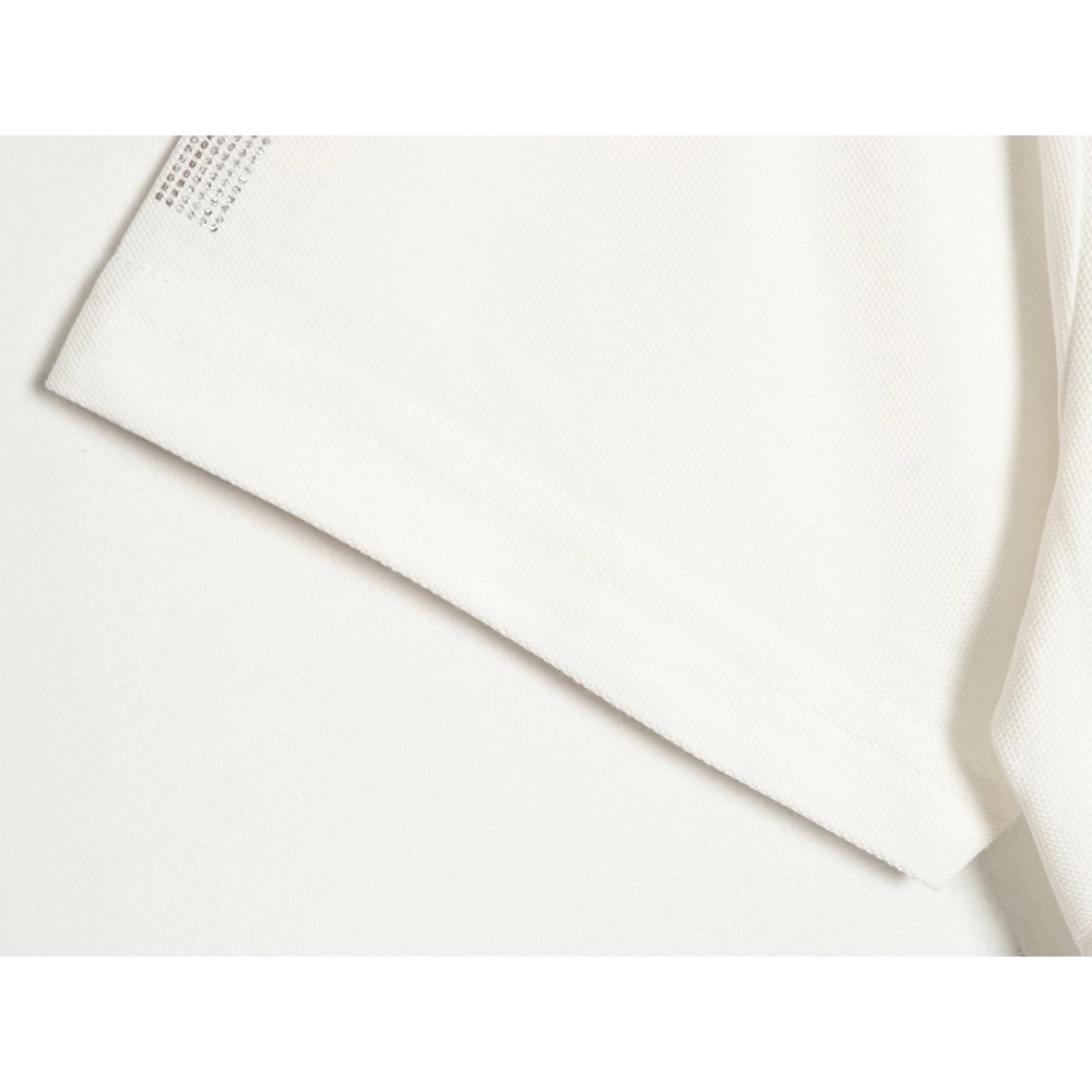Prada Short-Sleeve Polo Shirt with Silver-Stamped Lettering on Cuffs,Prada