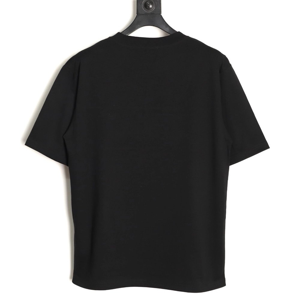 Prada striped patchwork triangular logo short-sleeved T-shirt TSK1,Prada