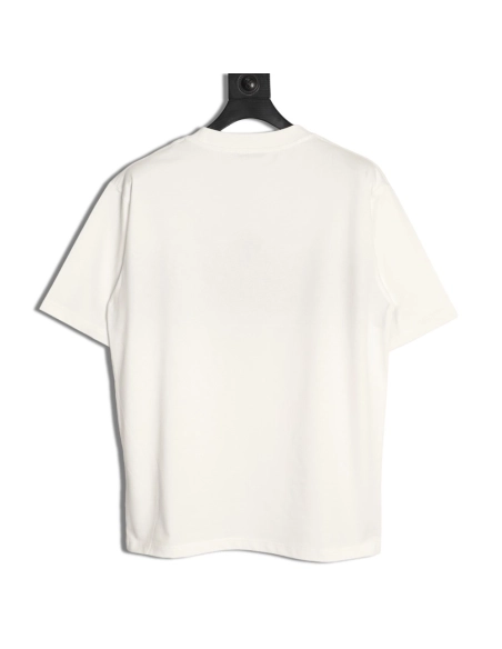 Prada striped patchwork triangular logo short-sleeved T-shirt,Prada