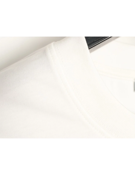 Prada striped patchwork triangular logo short-sleeved T-shirt,Prada