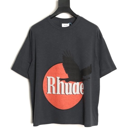 Rhude Vintage Sun Eagle Logo Print Short-Sleeve T-Shirt,Rhude