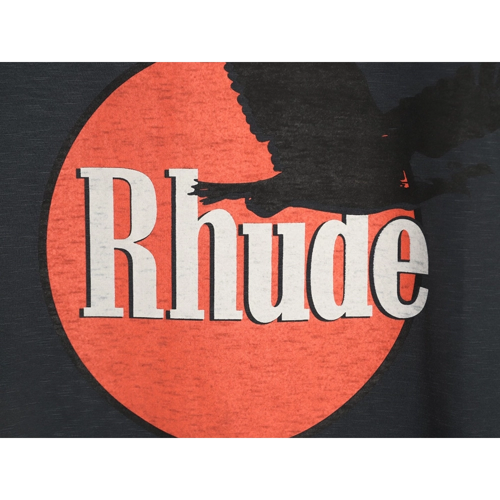 Rhude Vintage Sun Eagle Logo Print Short-Sleeve T-Shirt,Rhude