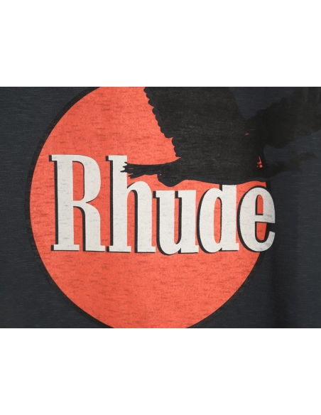 Rhude Vintage Sun Eagle Logo Print Short-Sleeve T-Shirt,Rhude