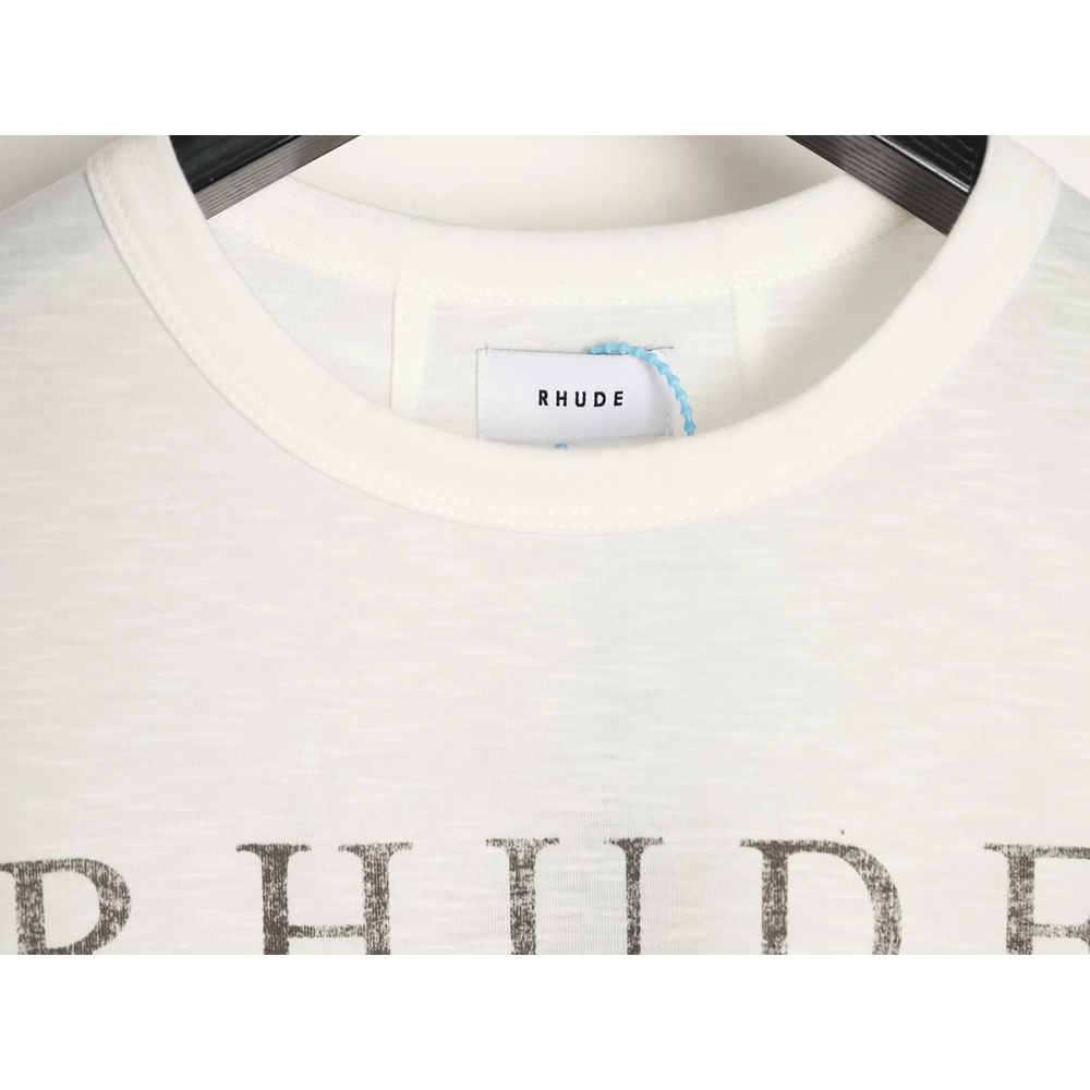 Rhude Vintage USA Flag Logo Print Short-Sleeve T-Shirt,Rhude