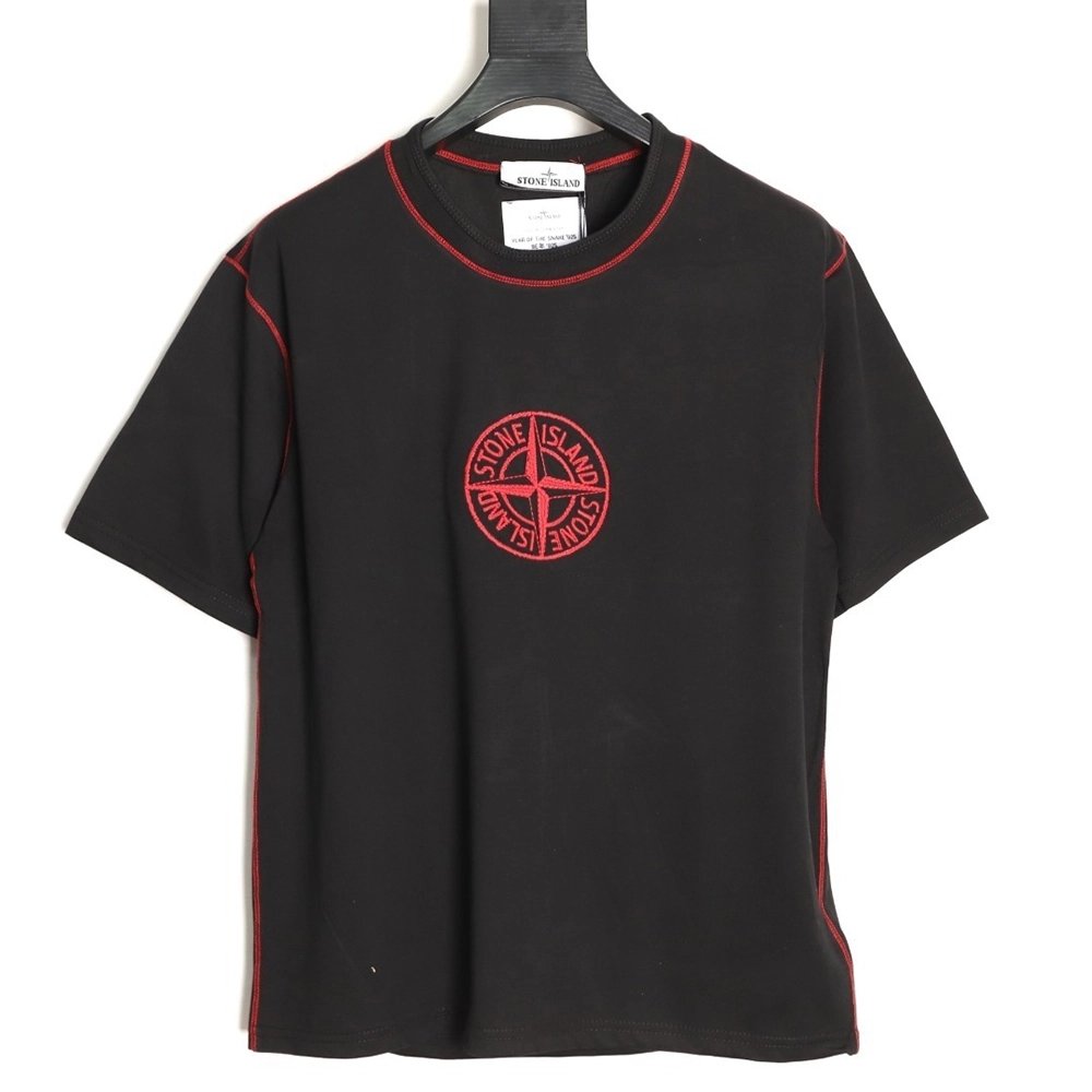 Stone Island Chest Logo Embroidered Short-Sleeve T-Shirt TSK1,Stone Island