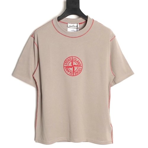 Stone Island Chest Logo Embroidered Short-Sleeve T-Shirt,Stone Island
