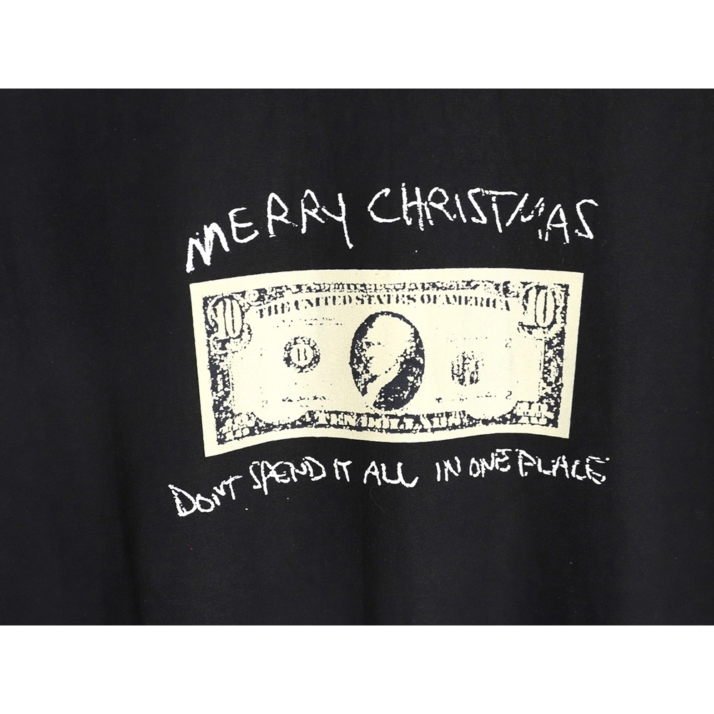 Supreme Dollar Bill Letter Print Crewneck Short-Sleeve T-Shirt,Supreme