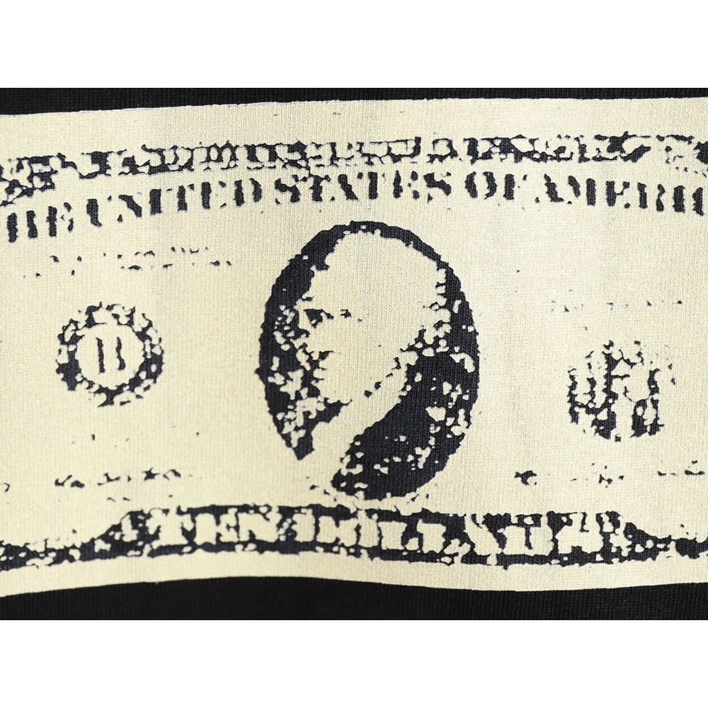Supreme Dollar Bill Letter Print Crewneck Short-Sleeve T-Shirt,Supreme