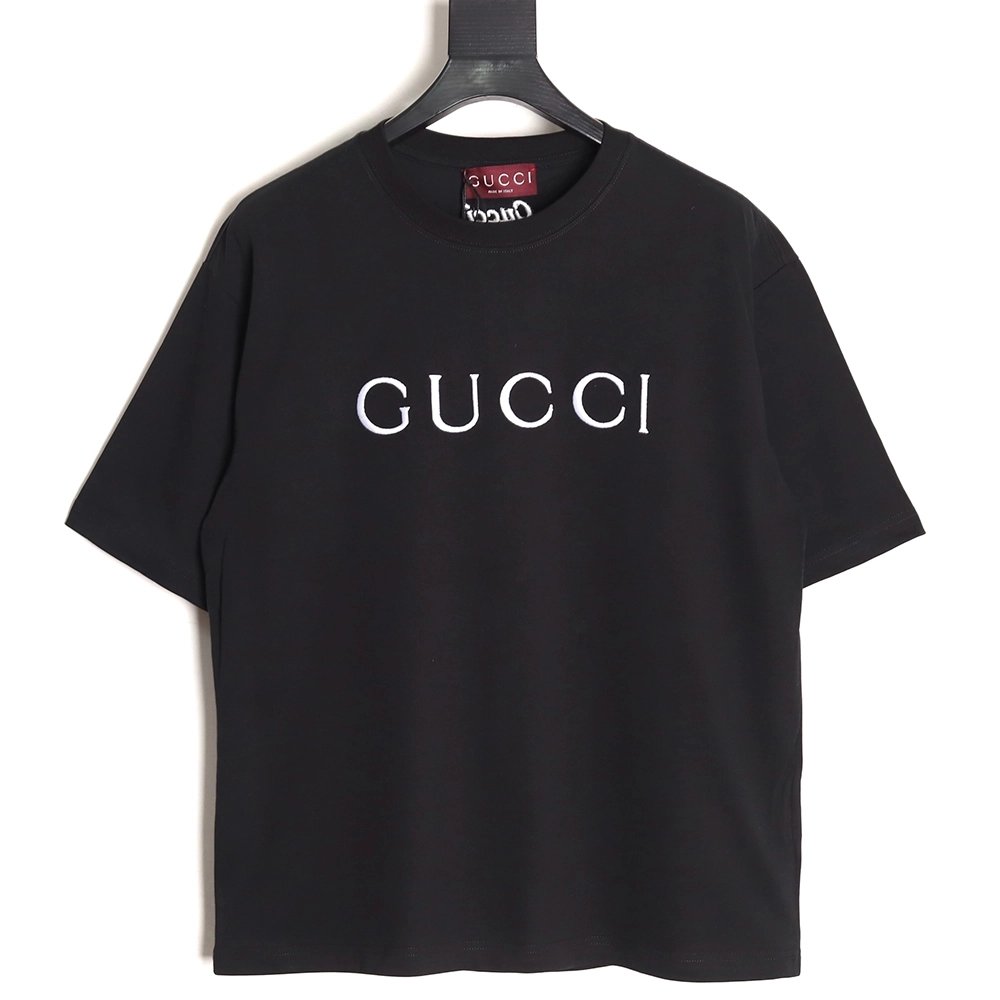 Gucci Simple Letter-Embroidered Logo Short-Sleeve T-Shirt TSK2,Gucci