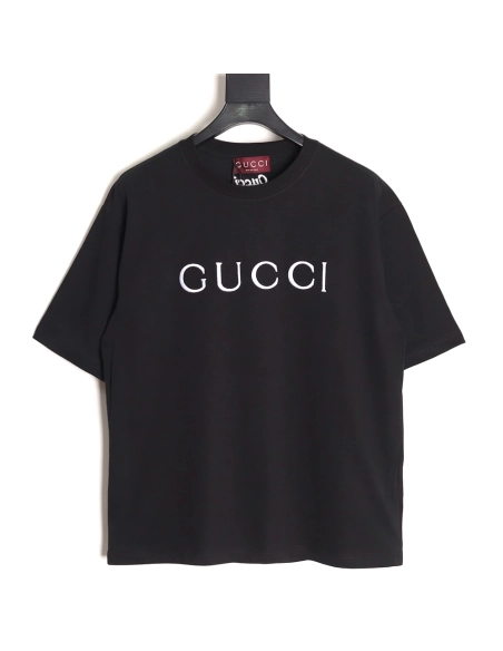 Gucci Simple Letter-Embroidered Logo Short-Sleeve T-Shirt TSK2,Gucci