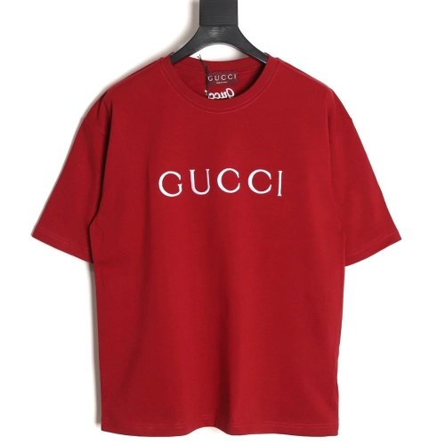 Gucci Simple Letter-Embroidered Logo Short-Sleeve T-Shirt TSK1,Gucci