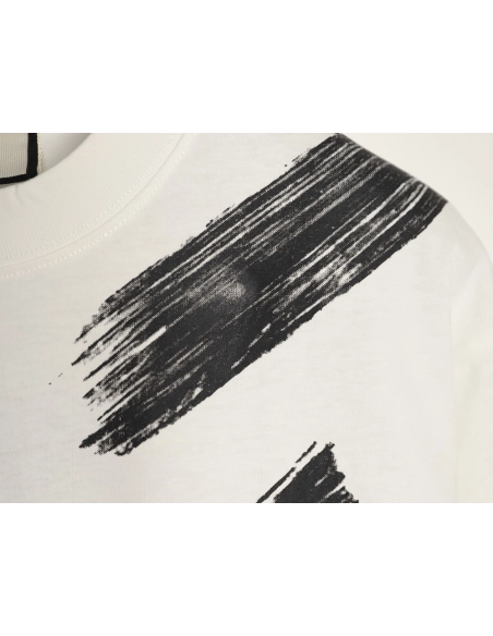 Gucci ink wash brushstroke graffiti letter short-sleeved T-shirt,Gucci