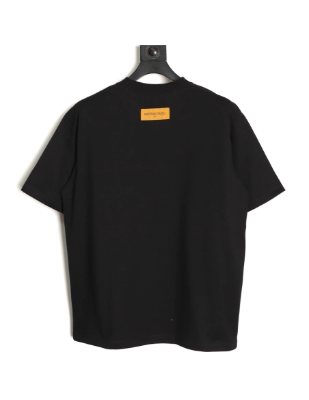 Louis Vuitton Flocked Logo-Print Crewneck Short-Sleeve T-Shirt TSK1,Louis Vuitton