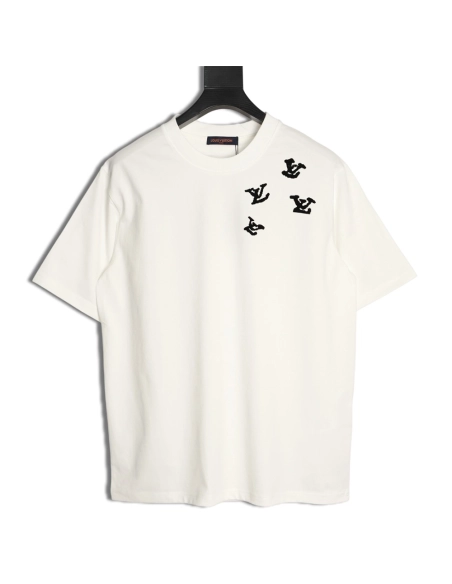 Louis Vuitton Flocked Logo-Print Crewneck Short-Sleeve T-Shirt,Louis Vuitton