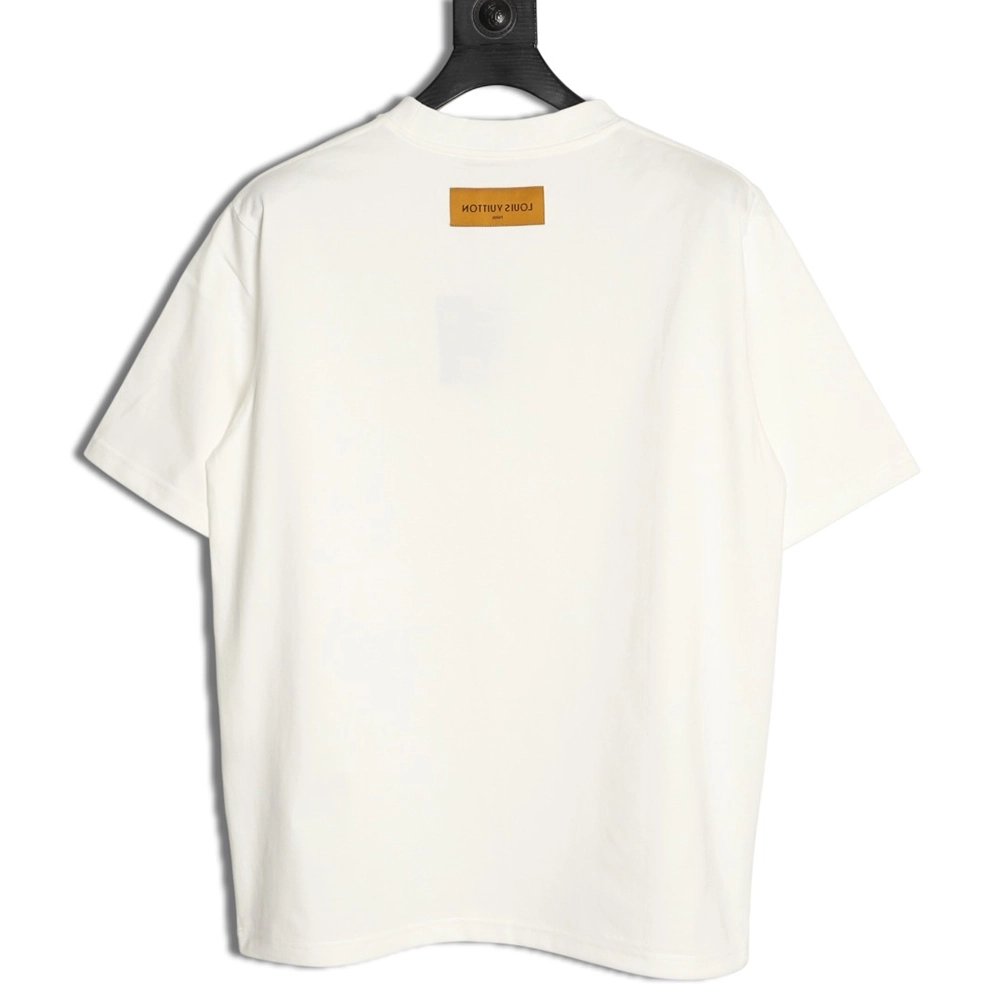 Louis Vuitton Flocked Logo-Print Crewneck Short-Sleeve T-Shirt,Louis Vuitton
