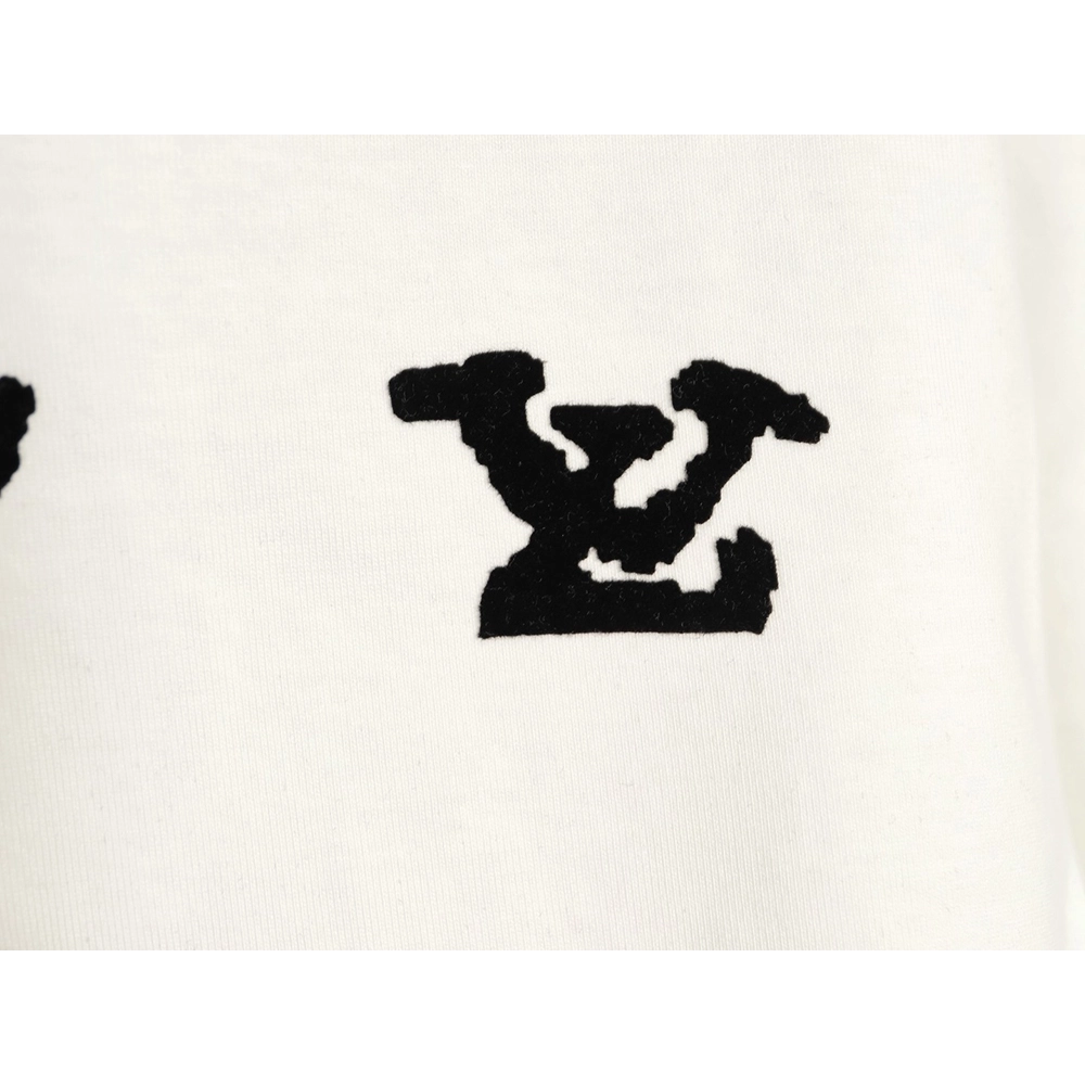 Louis Vuitton Flocked Logo-Print Crewneck Short-Sleeve T-Shirt,Louis Vuitton