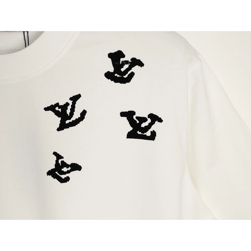 Louis Vuitton Flocked Logo-Print Crewneck Short-Sleeve T-Shirt,Louis Vuitton