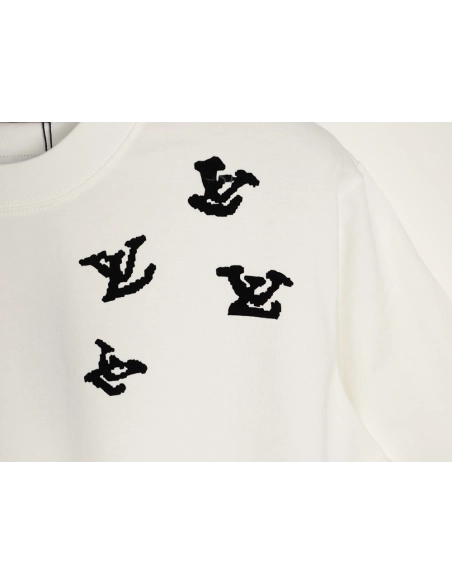 Louis Vuitton Flocked Logo-Print Crewneck Short-Sleeve T-Shirt,Louis Vuitton