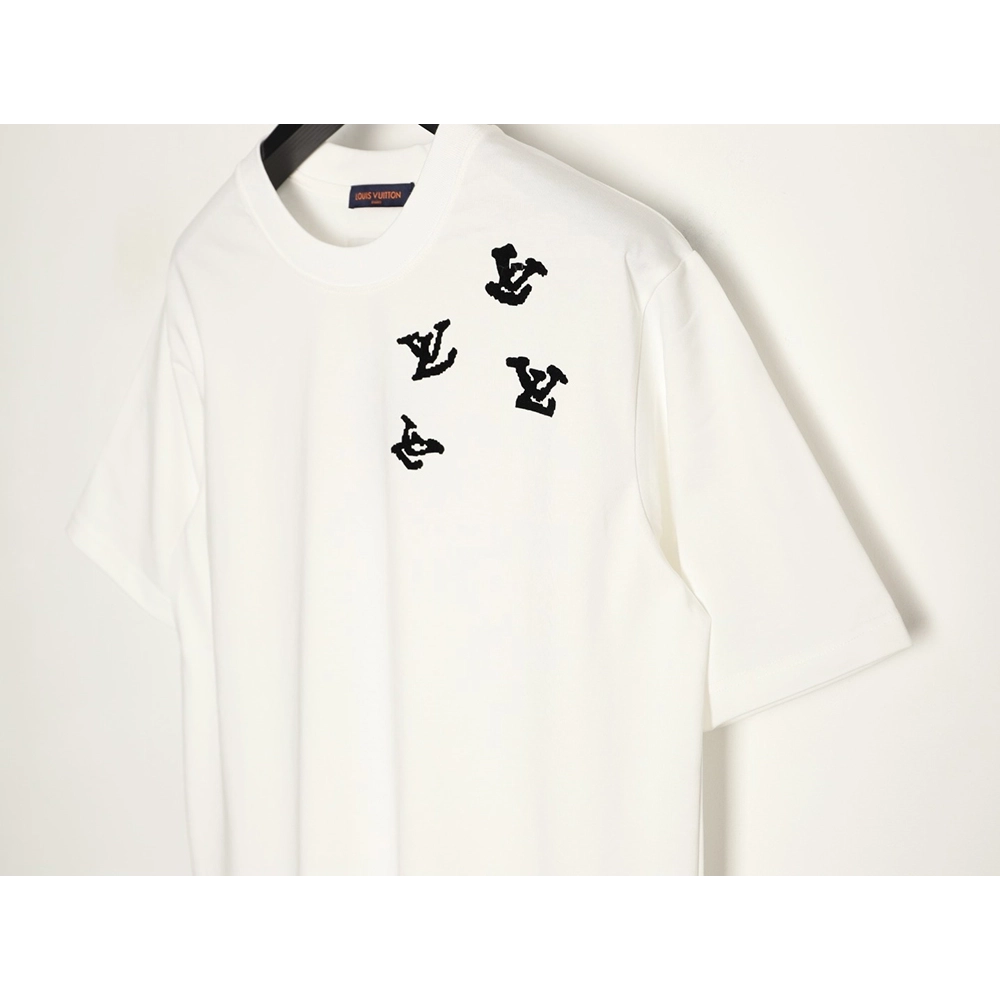 Louis Vuitton Flocked Logo-Print Crewneck Short-Sleeve T-Shirt,Louis Vuitton